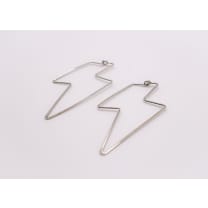 Silver Lightning Bolt Earrings