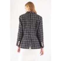 Black & White Tweed Checkers Blazer