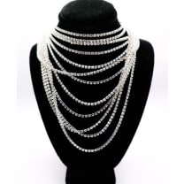 Diamond Cascade Statement Necklace