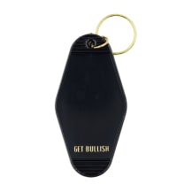 Eat Ass and Start Your Day Right Motel Style Keychain in Black and Gold