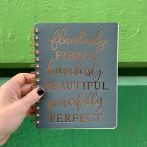 Flawlessly Fierce Spiral Notebook | Foil Lettering | 5.75" x 7.50" | 120 Lined Pages