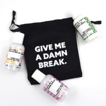 Give Me A Damn Break Bath Set | 3 Funny Body Care Items in Gift Bag | Smartass & Sass at GetBullish