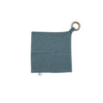 Organic Cotton Burp Cloth with Teether Matcha