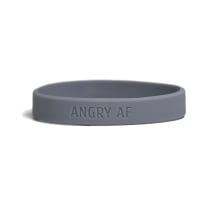 FEMINIST AF / DEMAND EQUALITY Silicone Bracelets (10 choices) - Message: ANGRY AF (gray)