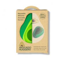 Set Of 2 Silicone Avocado Huggers in Green | Storage Saver for Halved Avocados