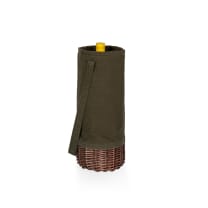 Malbec Insulated Canvas and Willow Wine Bottle Basket