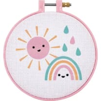 Happy Rainbow and Sunshine Cross Stitch Kit