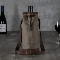 Waxed Canvas Wine Tote