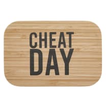 Cheat Day Bamboo Lunch Box | Bento Style Food Container | 7.5" x 5"