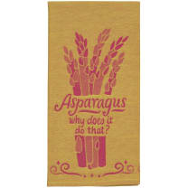 Asparagus Why Does it Do That Funny Woven Kitchen Tea Dish Cloth Towel | 21" x 28" | BlueQ at GetBullish