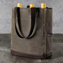 3 Bottle Insulated Wine Cooler Bag - Color: Khaki Green