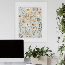 Golden Garden 11" x 14" Art Print | Copper Details | Unframed