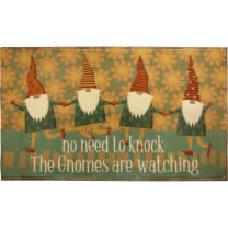 The Gnomes Are Watching Indoor/Outdoor Rug | Slip-Resistant Backing | 34" x 20"