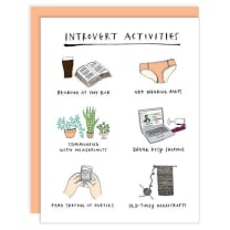 Introvert Activities Greeting Card