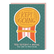 Kept Going You Deserve A Medal Sticker Greeting Card