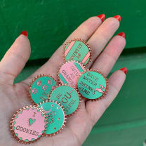 Be You Ti Ful Bottle Cap Style Enamel Pin on Gift Card