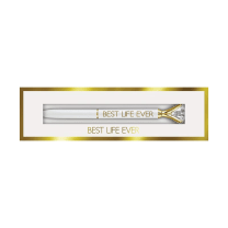 Best Life Ever Gem Pen in Gift Box | Jewel-Topped Gift Pen in Gold