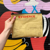 Evidence Recycled Material Zipper Pouch | BlueQ at GetBullish