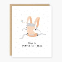 Strap In New Baby Greeting Card