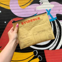 Evidence Recycled Material Zipper Pouch | BlueQ at GetBullish