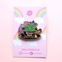 Witches Brew Enamel Pin | Artist-Designed Hard Enamel Pin with Glitter Accents