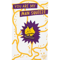 You Are My Main Squeeze Hugging Lemons Enamel Pin in Yellow