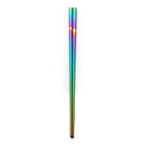 Set of 2 Pairs Holographic Rainbow Chopsticks in Stainless Steel