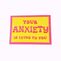 Fun Club "Your Anxiety Is Lying To You" Mini Felt Wall Art Banner