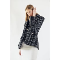 Black & White Tweed Checkers Blazer