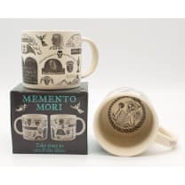 Memento Mori Coffee Mug | Remember Death Ceramic Coffee Tea Cup | 14oz