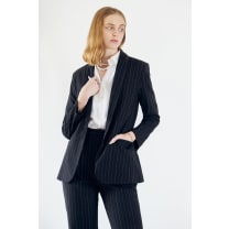 Black Pinstripes Blazer