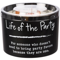 Life Of The Party Jar Candle | Sea Salt And Sage Scent Soy-Based Wax Candle | 14oz