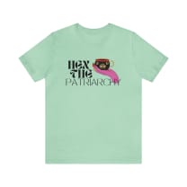 Hex the Patriarchy Feminist Jersey Short Sleeve Tee [Multiple Colors and Sizes]