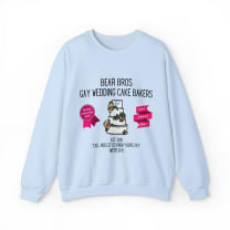 Bear Bros. Gay Wedding Cake Bakers Unisex Heavy Blend™ Crewneck Sweatshirt Sizes SM-5XL | Plus Size Available