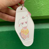 Show Me Your Teddies Motel Style Illustrated Keychain