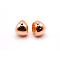 Italian Rose Gold Peanut-Shaped Earrings