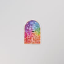 Mystic Rainbow Window Medium Vinyl Sticker | 3"-3.5"