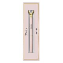 Blush Pink Gem "Warrior" Pen in Gift Box | Jewel-Topped Gift Pen