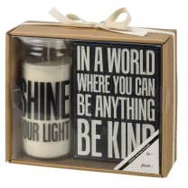 Be Kind Box Sign And Candle Giftable Set | Inspirational