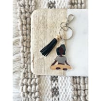 Yoga Girl Keychain | Artist Designed Acrylic Shaped Keychain