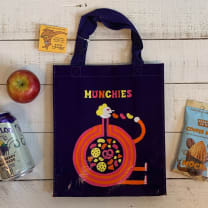 Munchies Handy Tote Bag | Reusable Eco-Friendly Lunch Gift Bag | 10" x 8.5" | BlueQ at GetBullish