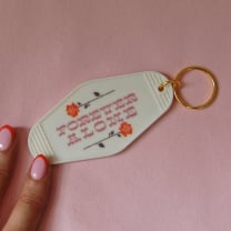 Forever Alone Motel Style Keychain in Pink