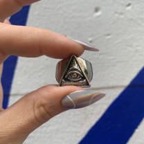 Illuminati Statement Ring in Heritage Silver