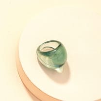 Resin Bubble Ring in Sea Green