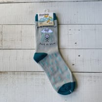 Not Depressed, Just at Work Women's Crew Socks | Gray and Blue Hues