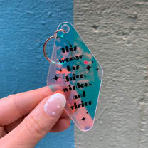 This Woman Has Drive Wisdom and Vision Iridescent Keychain