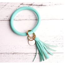 Bracelet-Style Keychain With Tassel (9 Color Options) - Color: Mint
