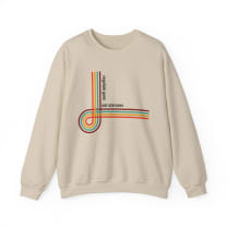 Regulate Guns Not Uteruses Pro-Choice Retro Rainbow Unisex Heavy Blend™ Crewneck Sweatshirt Sizes SM-5XL | Plus Size Available