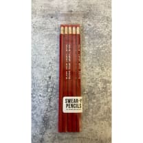 Bless Your Heart, Bitch Wooden Pencil Set in Red | Set of 5 Funny Sweary Profanity Pencils