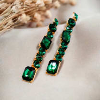 Emerald Cascade Earrings